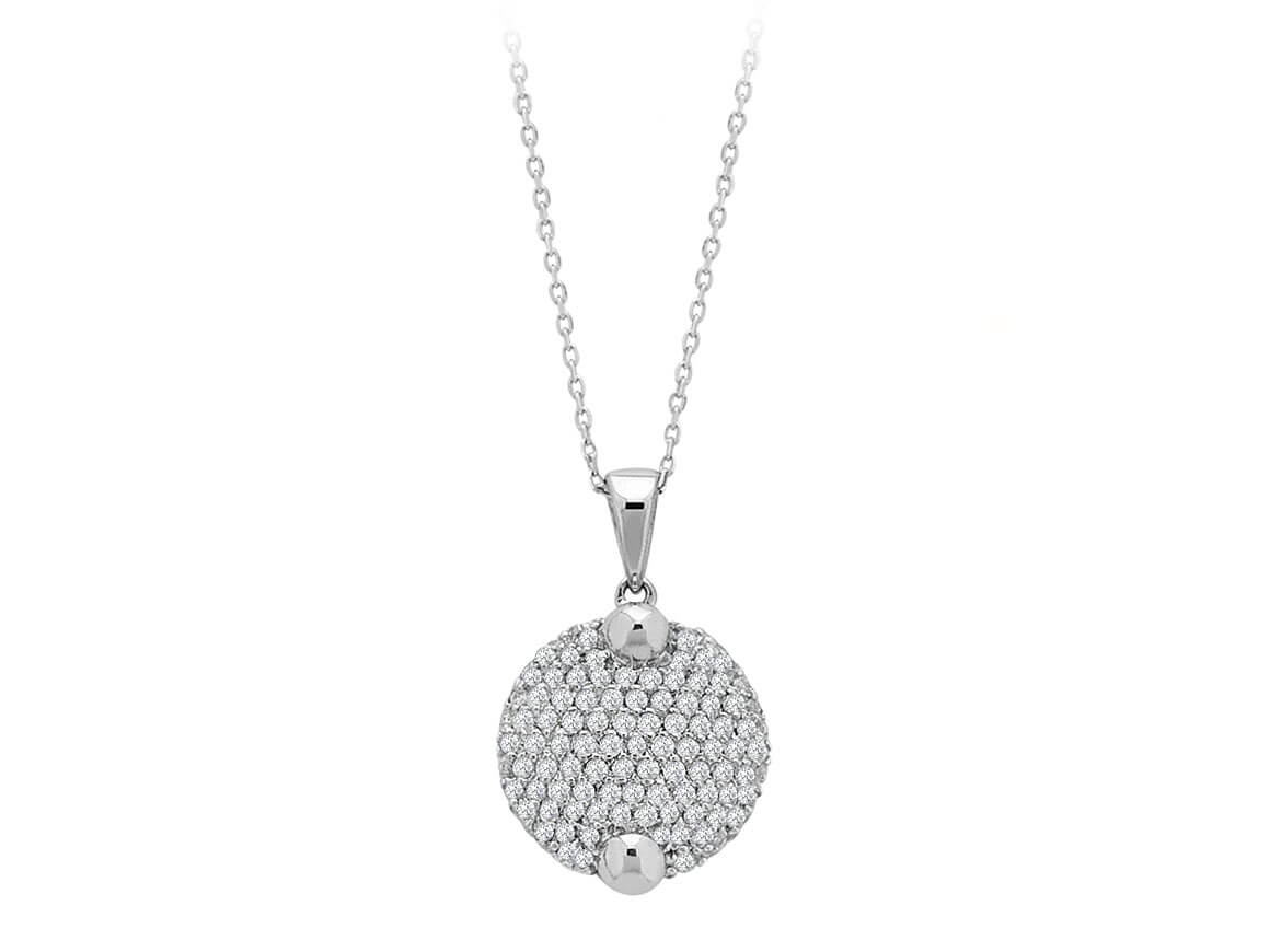 Dolunay Anhänger mit Diamanten in 14K Gold | 0,43 ct Pavé - hochwertiger Schmuck von Rosy Lab Diamonds