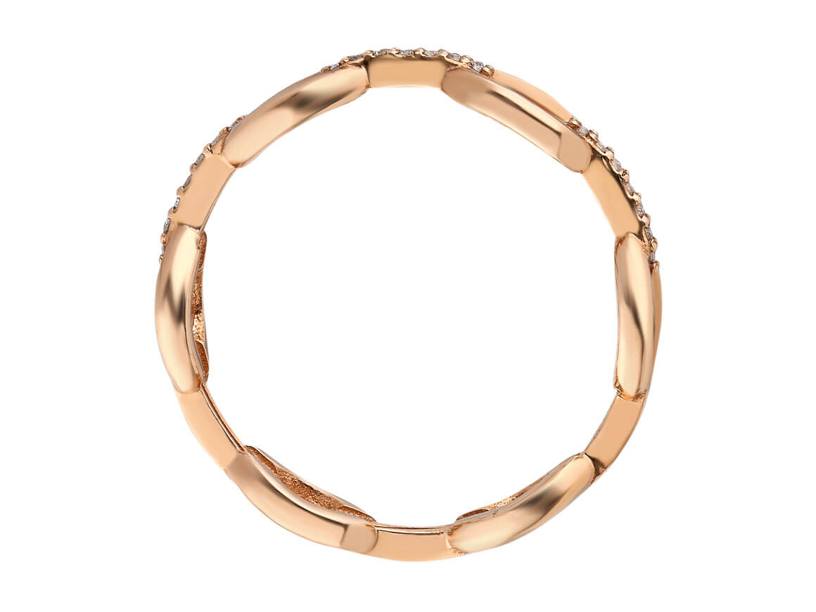 Elegant ring "Fenike" with 28 diamonds
