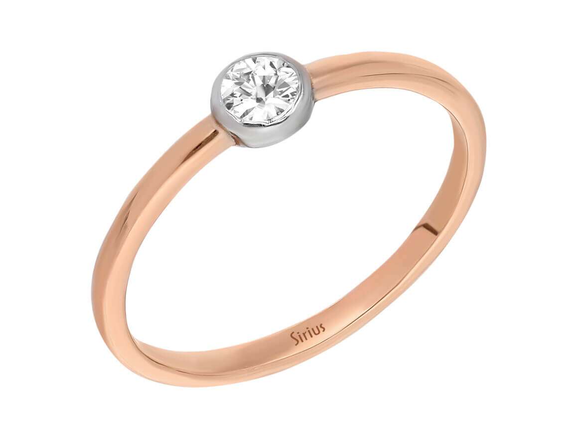 Narin 14K Rose Altın Tektaş Yüzük, 0,16 ct Laboratuvar Pırlantası ile - Rosy Lab Diamonds’tan yüksek kaliteli Mücevher