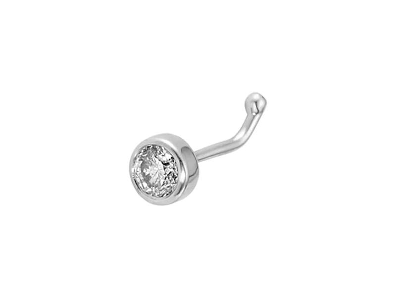 Ohrringe mit Diamant & Labordiamanten in 14K Weißgold | Rosy – hochwertiger Schmuck von Rosy Lab Diamonds