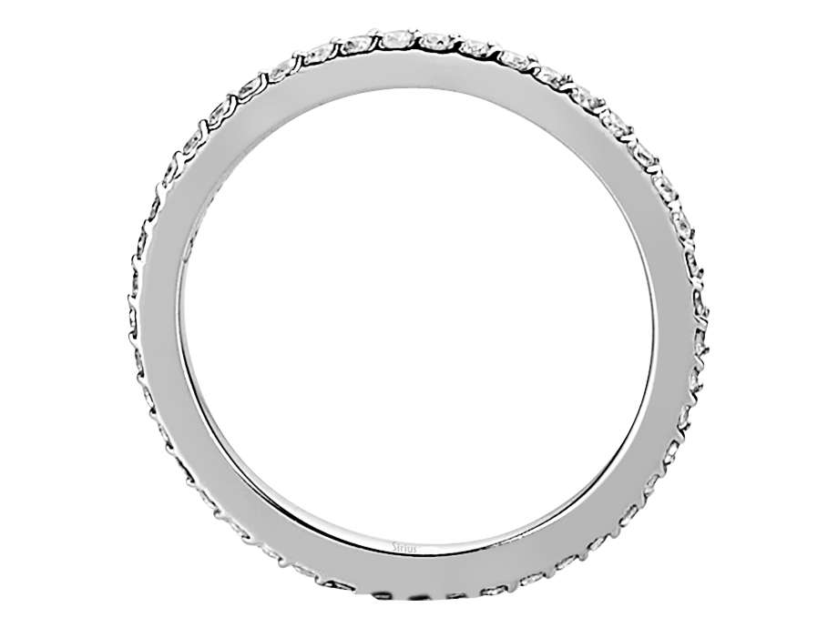 Eleganter schmaler Tamturring mit 42 rund geschliffenen laborgezüchteten Diamanten, 0,34 Karat, 14 Karat Weißgold