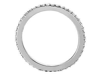 Eleganter schmaler Tamturring mit 42 rund geschliffenen laborgezüchteten Diamanten, 0,34 Karat, 14 Karat Weißgold