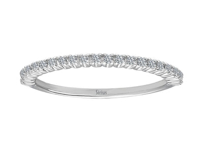 Half ring "Light Path" with 23 lab-grown diamonds in white gold