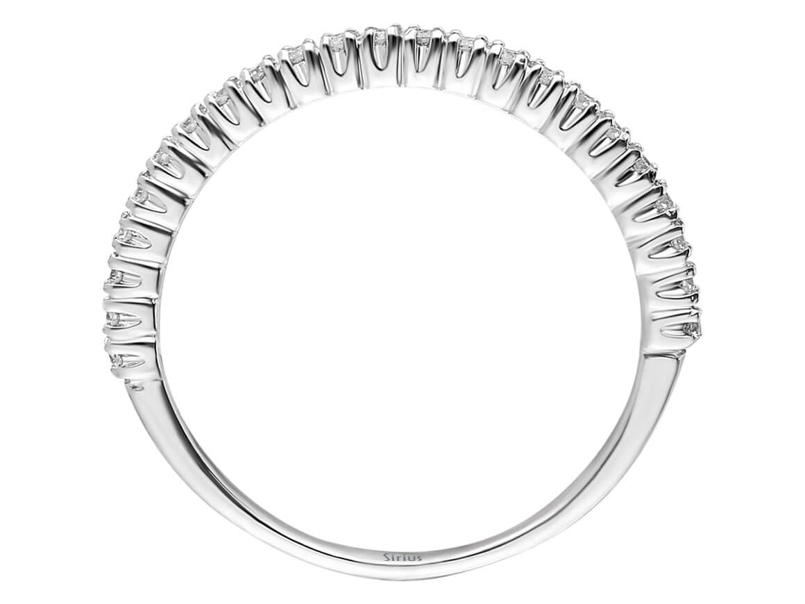 Half ring "Light Path" with 23 lab-grown diamonds in white gold