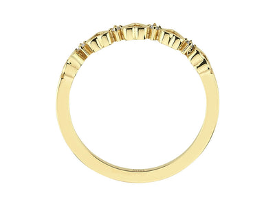 Bague cœur en or jaune avec 4 diamants de laboratoire – Design Kalben