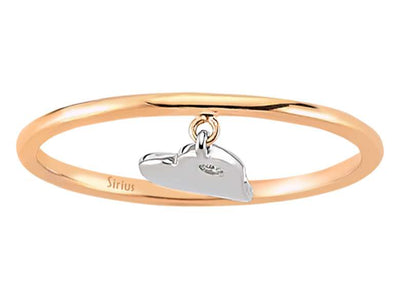 Zarter Labordiamant Herz-Ring aus 8K Roségold mit 1 rund geschliffenem Diamanten