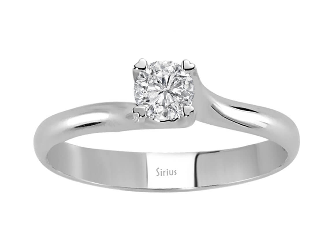 Klassischer Diamant-Solitärring – 0,30 ct, 14K Weißgold