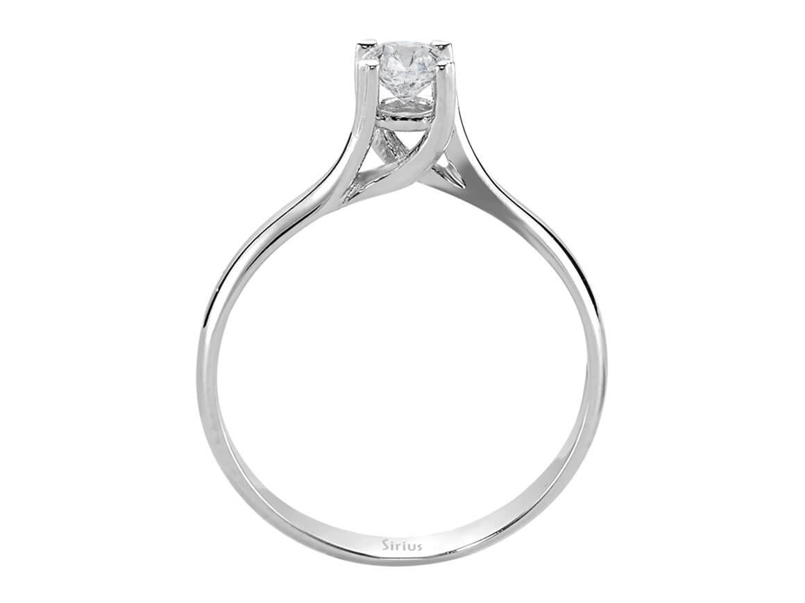 Klassischer Diamant-Solitärring – 0,30 ct, 14K Weißgold