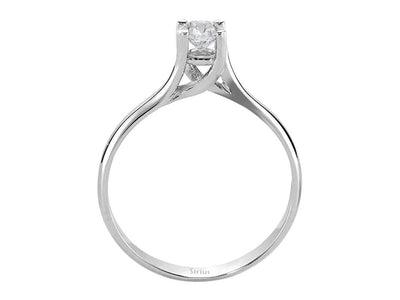 Klassischer Diamant-Solitärring – 0,30 ct, 14K Weißgold