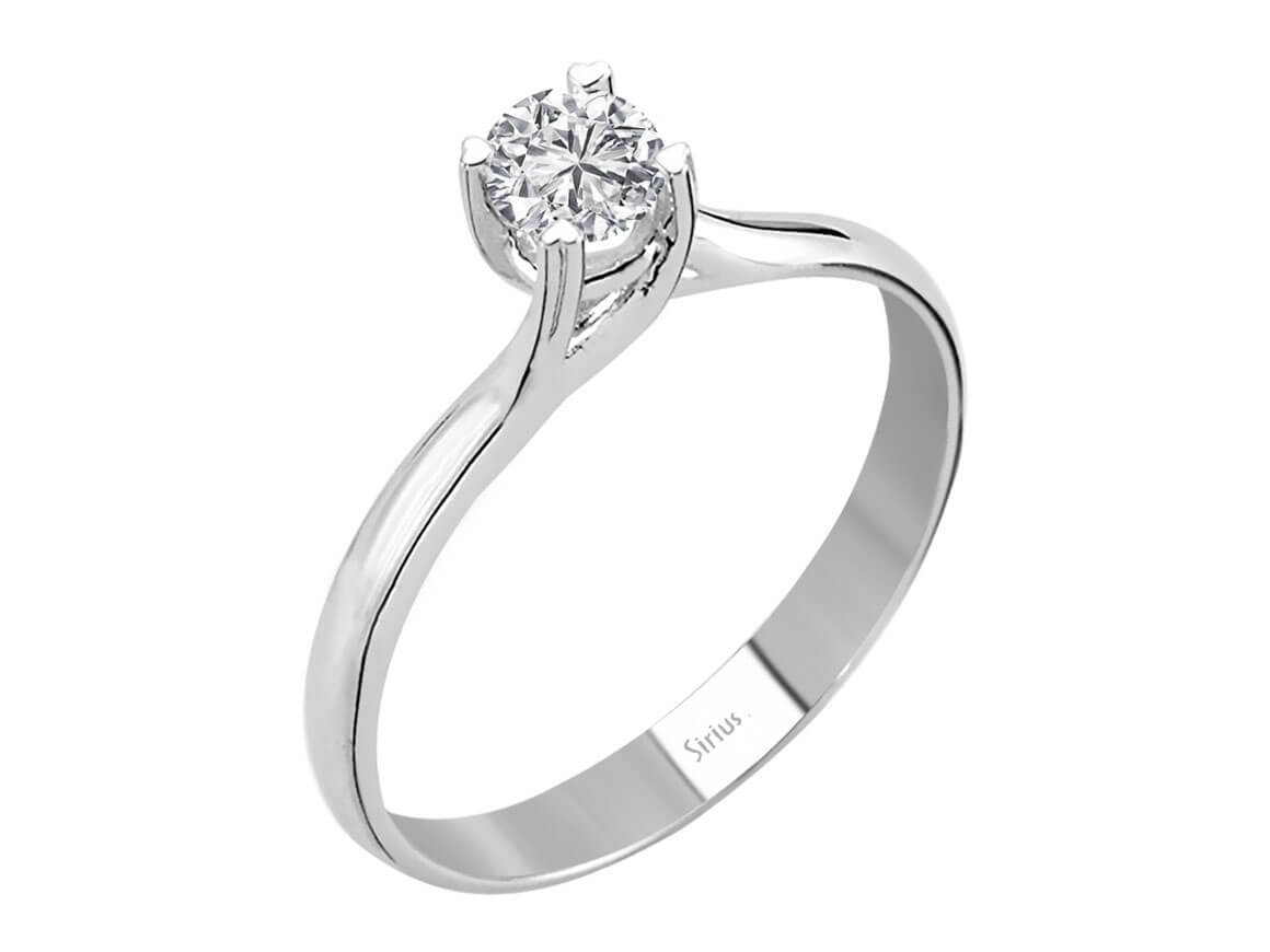 Klassischer Diamant-Solitärring – 0,30 ct, 14K Weißgold