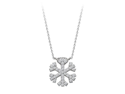 Sparkling snowflake pendant with lab-grown round brilliant cut diamonds