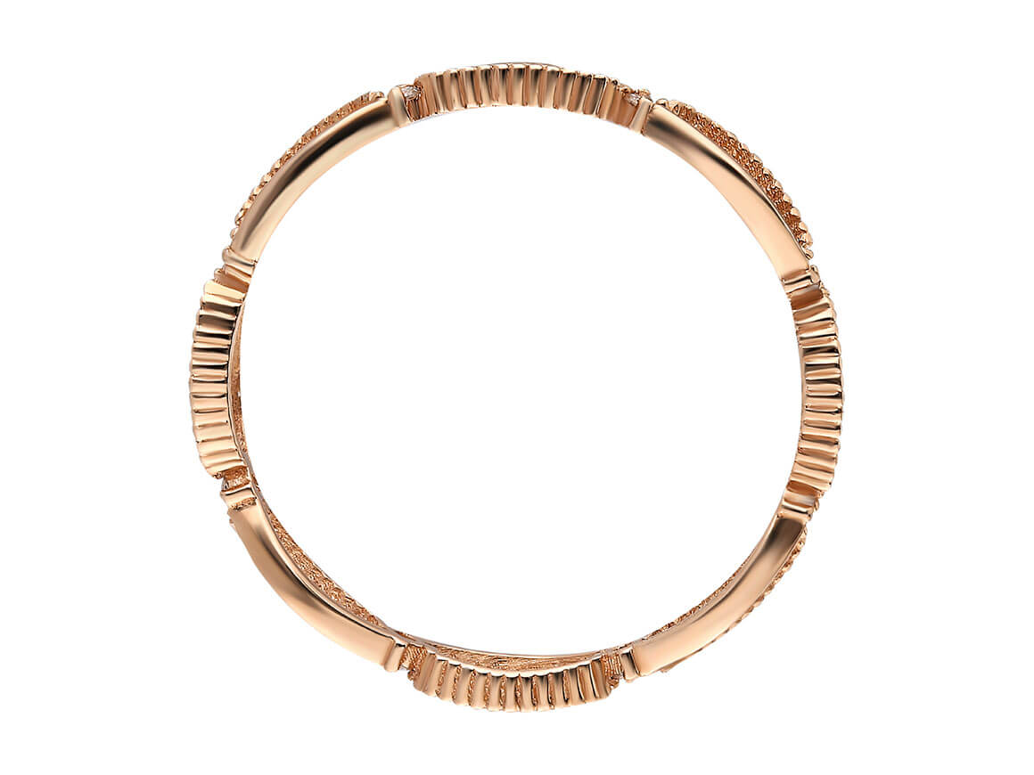 Zarter Halbkarat-Diamantring "Lima" aus 8 Karat Roségold - hochwertiger Schmuck von Rosy Lab Diamonds