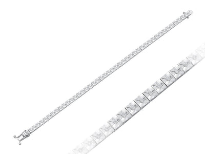 Geometric bracelet with 45 lab-grown diamonds in 8K white gold