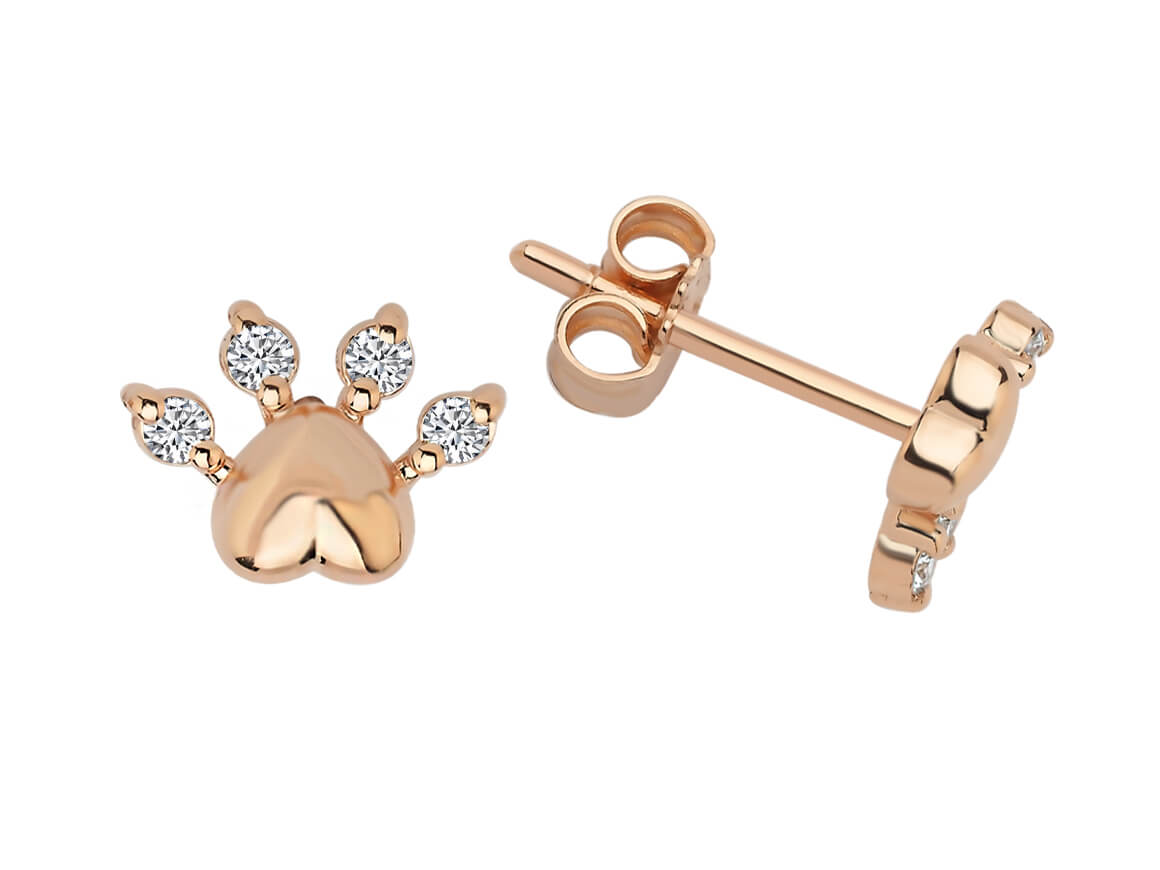 Pati Stud Earrings – Diamond-Set in 585 Rose Gold | Lovingly Crafted Earrings – High-Quality Jewelry by Rosy Lab Diamonds