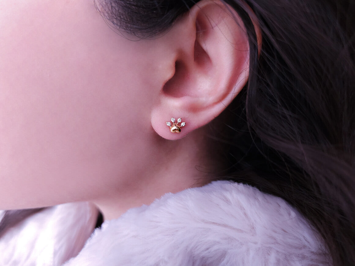 Pati Stud Earrings – Diamond-Set in 585 Rose Gold | Lovingly Crafted Earrings – High-Quality Jewelry by Rosy Lab Diamonds