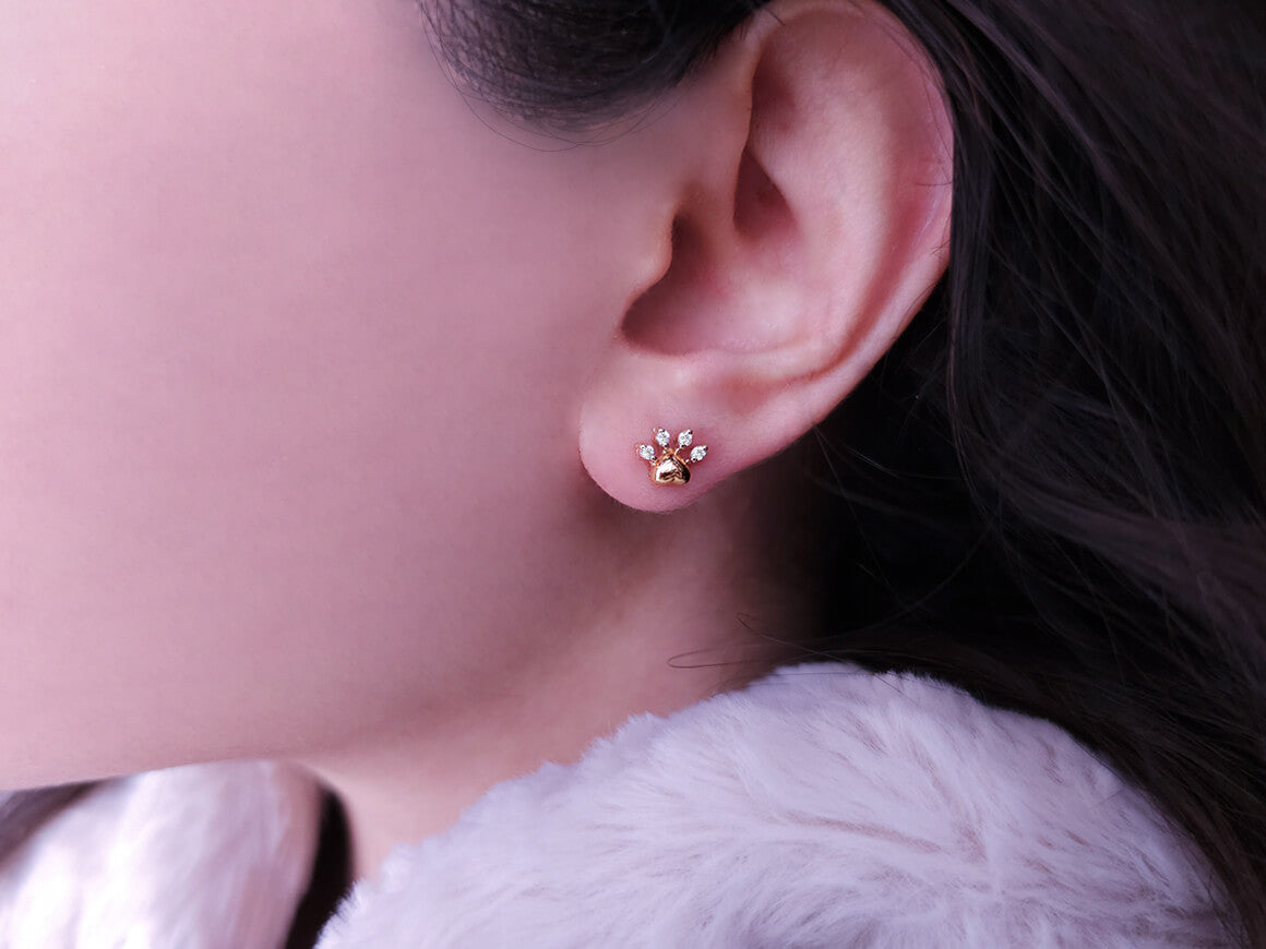 Pati Stud Earrings – Diamond-Set in 585 Rose Gold | Lovingly Crafted Earrings – High-Quality Jewelry by Rosy Lab Diamonds