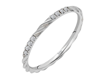 Elegant 14K White Gold Ring "Pulsar" with 8 Round Diamonds – 1.22 Carat