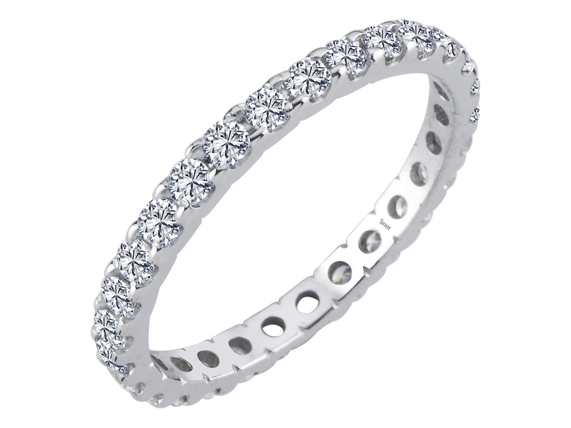 Bague Riflesso Due Tamtur – 28 diamants de laboratoire en Or Blanc 14 carats | Élégance délicate – Bijoux haut de gamme de Rosy Lab Diamonds