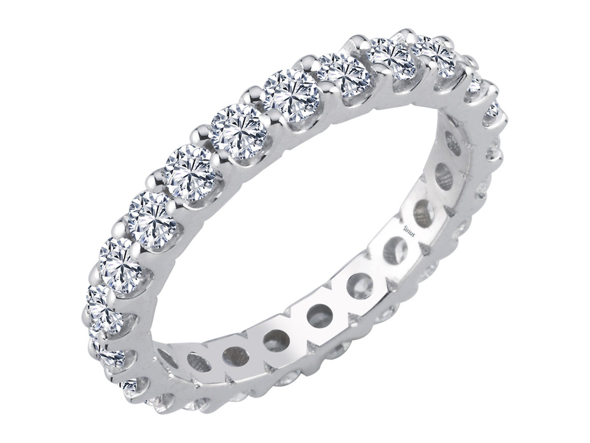 Riflesso Tre Tamtur-Ring - 24 Labordiamanten in 14K Weißgold | Luxuriöser Glanz - hochwertiger Schmuck von Rosy Lab Diamonds
