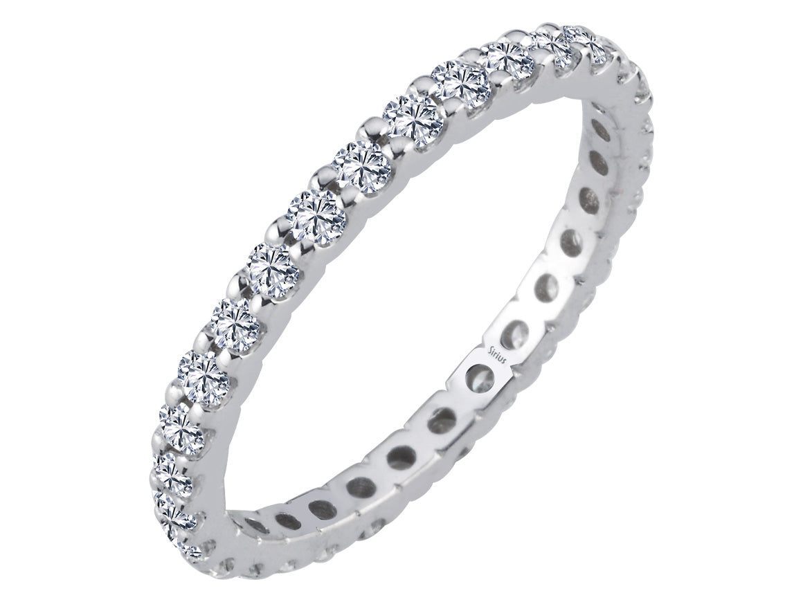 Riflesso Uno Tamtur-Ring - 30 Labordiamanten in 14K Weißgold | Feine Eleganz - hochwertiger Schmuck von Rosy Lab Diamonds