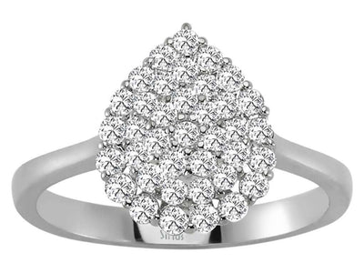 Weißgold-Ring „Salkim“ mit 38 laborgezüchteten Diamanten