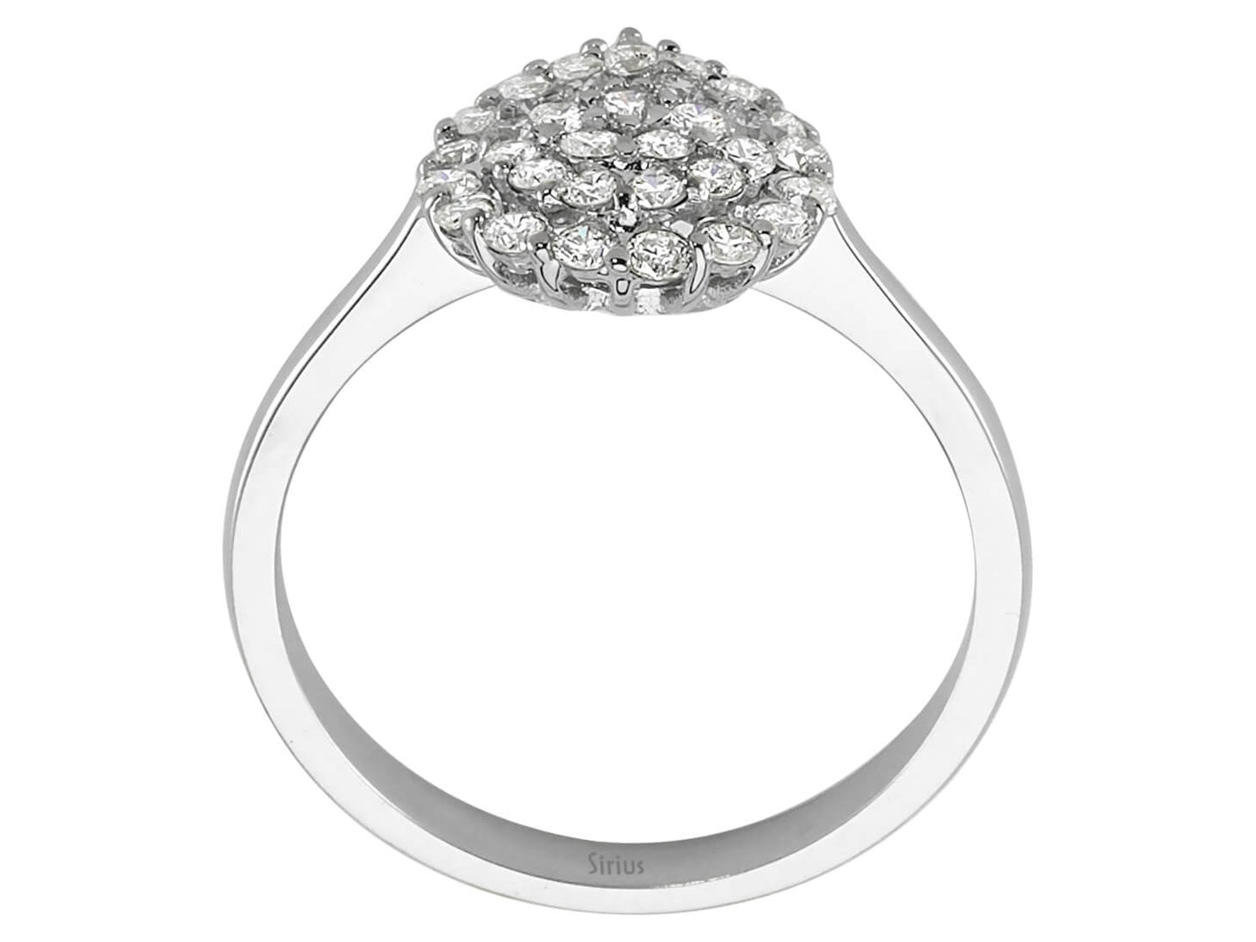 Weißgold-Ring „Salkim“ mit 38 laborgezüchteten Diamanten
