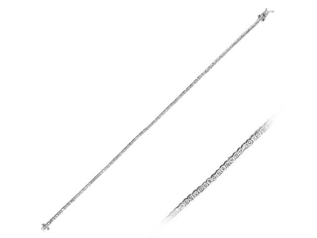 Bracelet rivière serti de 115 diamants en Or Blanc 14 carats – 1,92 ct – Bijoux haut de gamme de Rosy Lab Diamonds
