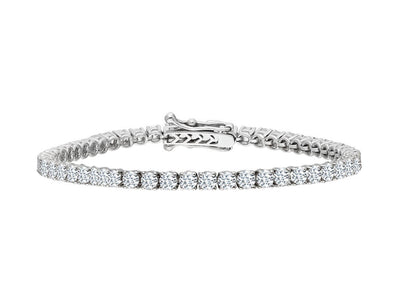 Tennisarmband mit 51 lab-grown Diamanten in 14K Weißgold – 5,20 ct