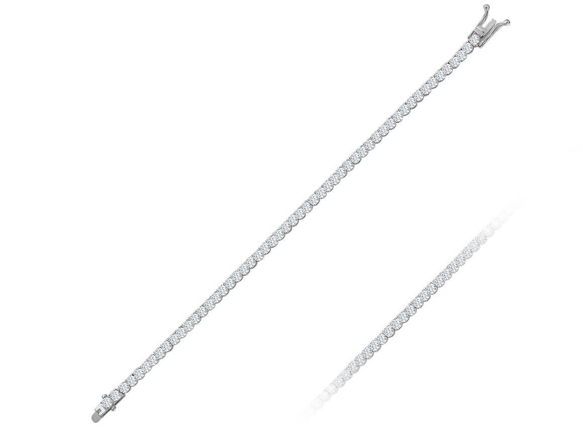 Tennisarmband mit 51 lab-grown Diamanten in 14K Weißgold – 5,20 ct