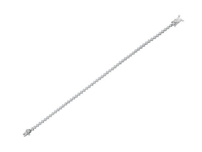 Elegant tennis bracelet with 57 lab-grown diamonds in 14K white gold