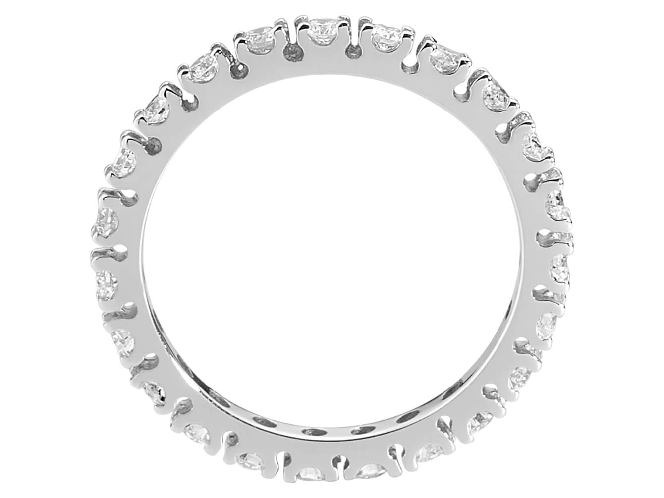 Zeitloser Diamant-Vollreif mit 23 laborgezüchteten Diamanten in 14 Karat Gold