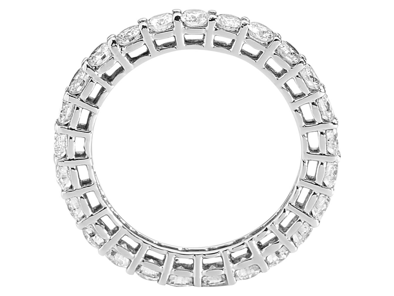 Glänzender Tamtur-Ring mit 24 rund geschliffenen laborgezüchteten Diamanten, 1,82 ct, in 14K Weißgold