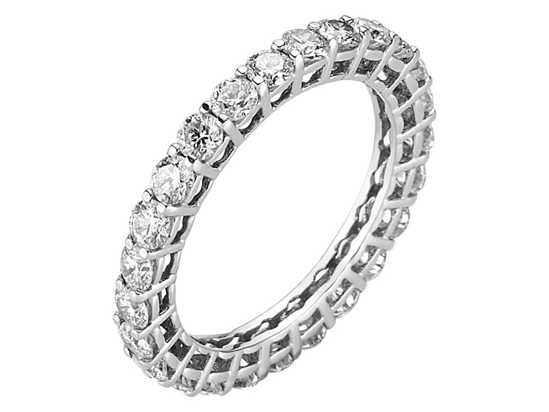 Ring mit Diamant & Labordiamanten in 14K Weißgold | Rosy – hochwertiger Schmuck von Rosy Lab Diamonds