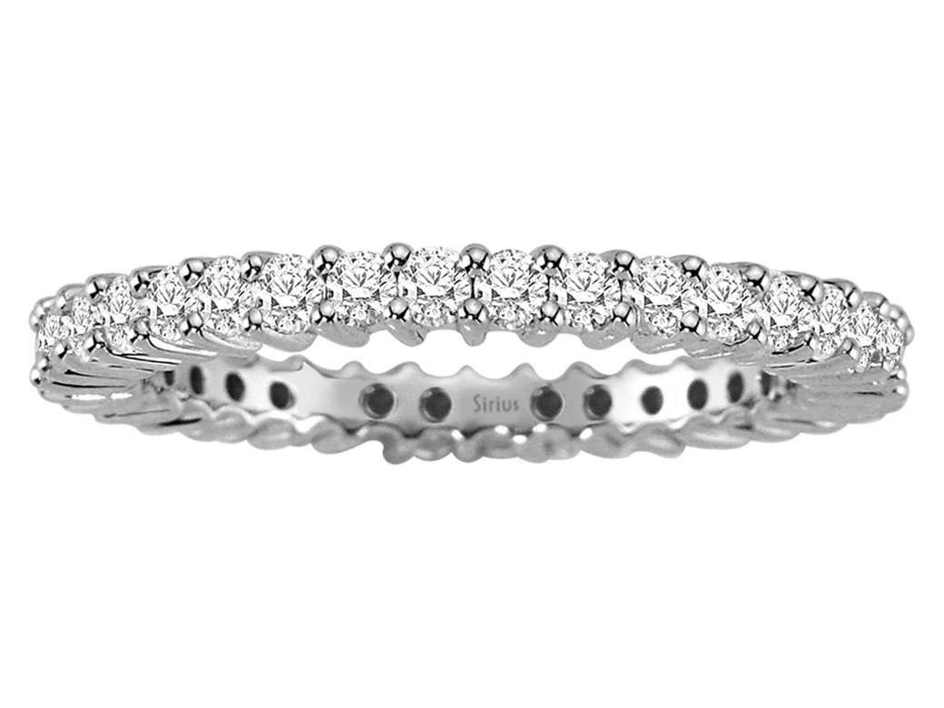 18K Beyaz Altın, 36 laboratuvar pırlantalı (0,97 ct) Tamtur yüzük - Rosy Lab Diamonds’tan yüksek kaliteli Mücevher