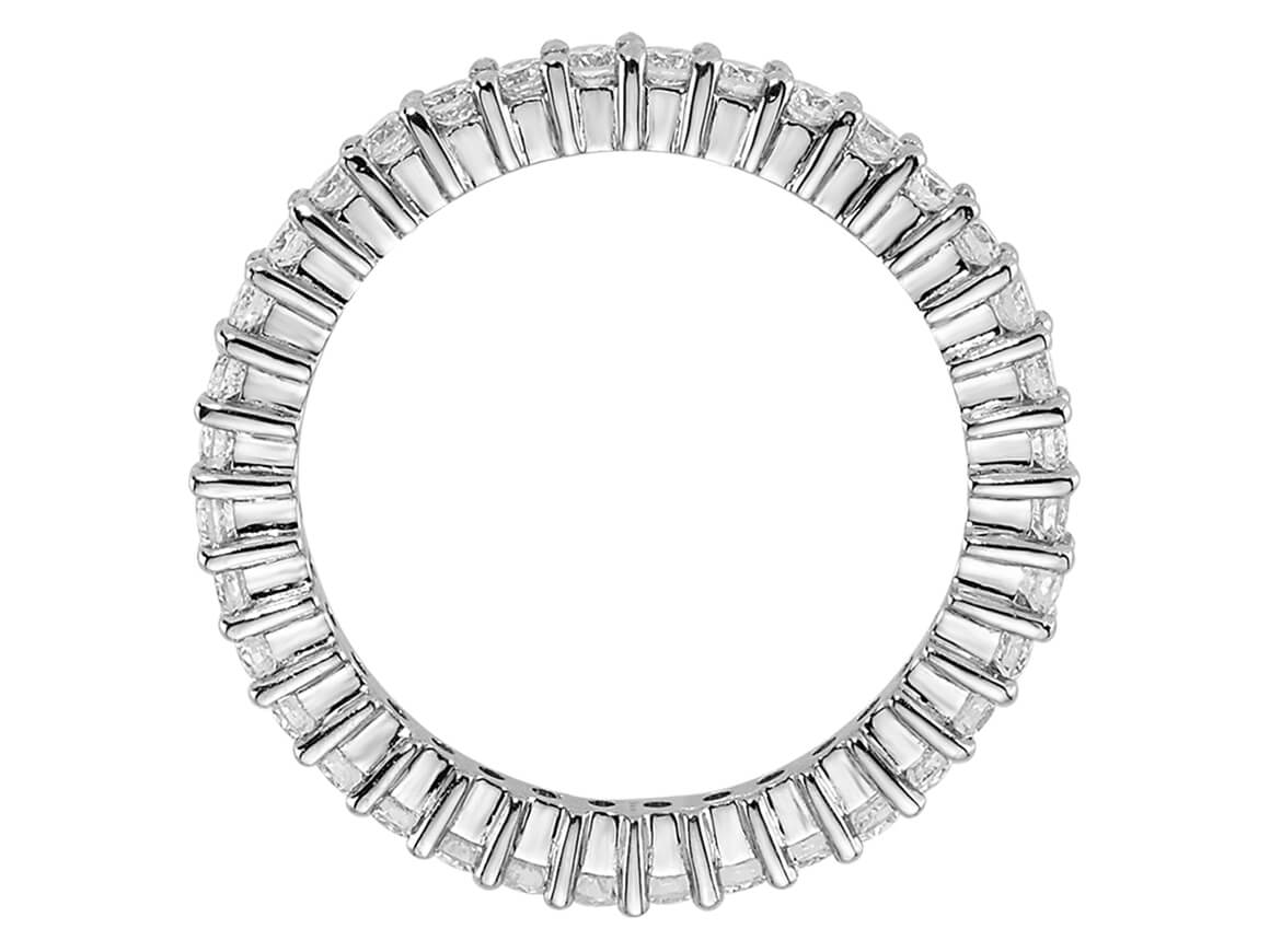 Exklusiver Weißgold-Tamtur-Ring mit 36 Labordiamanten (0,97 ct)