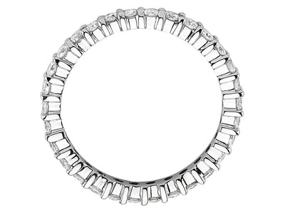 Klassischer Diamant-Trauring mit 29 Steinen – 14K Weißgold