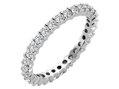 Klassischer Diamant-Trauring mit 29 Steinen – 14K Weißgold