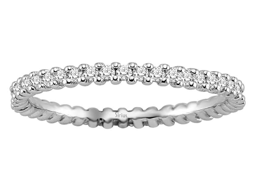 Eleganter Diamant-Trauring aus 14K Weißgold – 0,50 ct