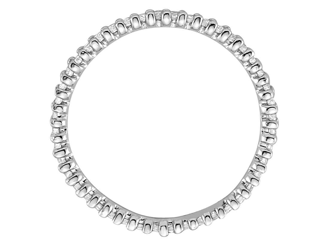 Eleganter Diamant-Trauring aus 14K Weißgold – 0,50 ct