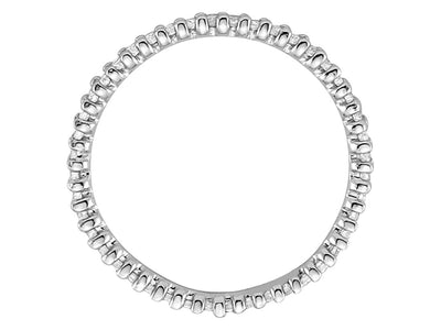 Eleganter Diamant-Trauring aus 14K Weißgold – 0,50 ct