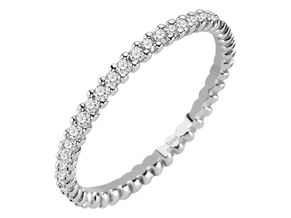 Eleganter Diamant-Trauring aus 14K Weißgold – 0,50 ct