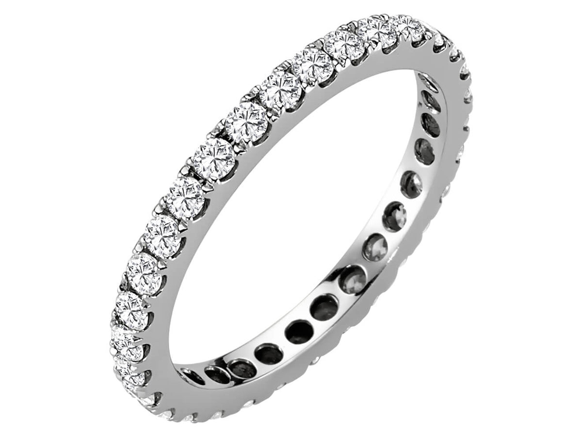 31 Elmaslı Anı Yüzüğü - 14 Ayar Beyaz Altın - 0,82 ct - Rosy Lab Diamonds’tan yüksek kaliteli Mücevher