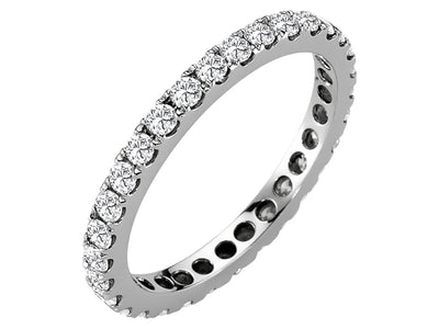 Klassischer Memoire-Ring mit 31 Diamanten in 14K Weißgold