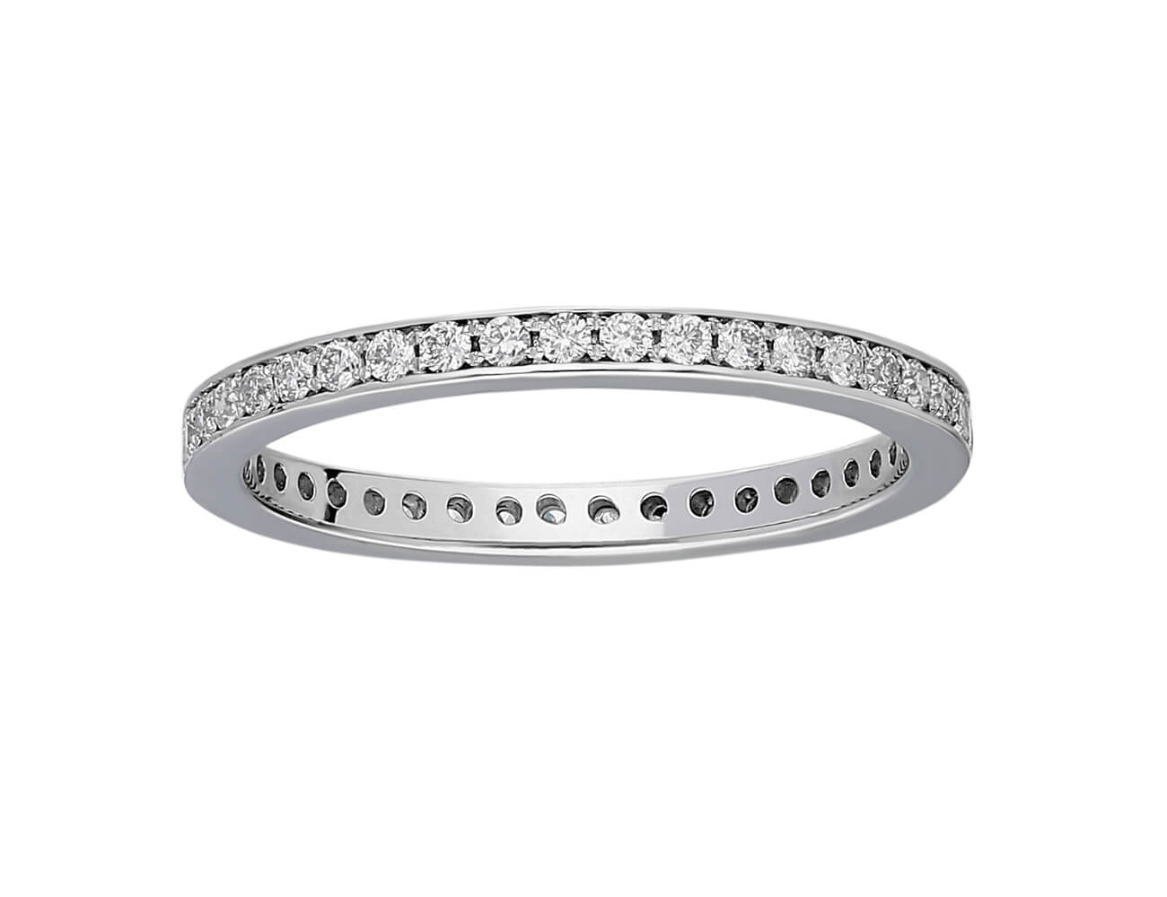 Eleganter Diamant-Tamtur-Ring aus 14K Weißgold – 0,44 Karat