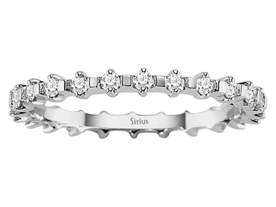 Eleganter Memoire-Ring mit 24 Labor-Diamanten