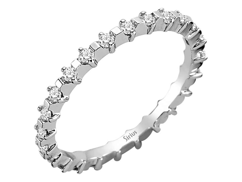 Eleganter Memoire-Ring mit 24 Labor-Diamanten
