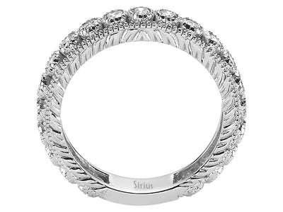 Weißgold Tamturring mit 21 rund geschliffenen Diamanten – 0,85 ct