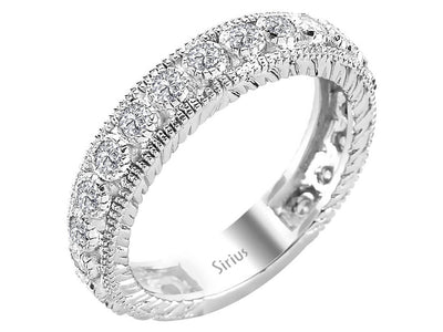 Weißgold Tamturring mit 21 rund geschliffenen Diamanten – 0,85 ct