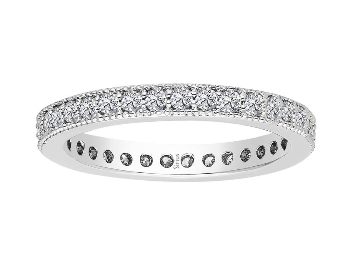 Eleganter Weißgold-Tamtur-Ring mit 32 Rundschliff-Diamanten