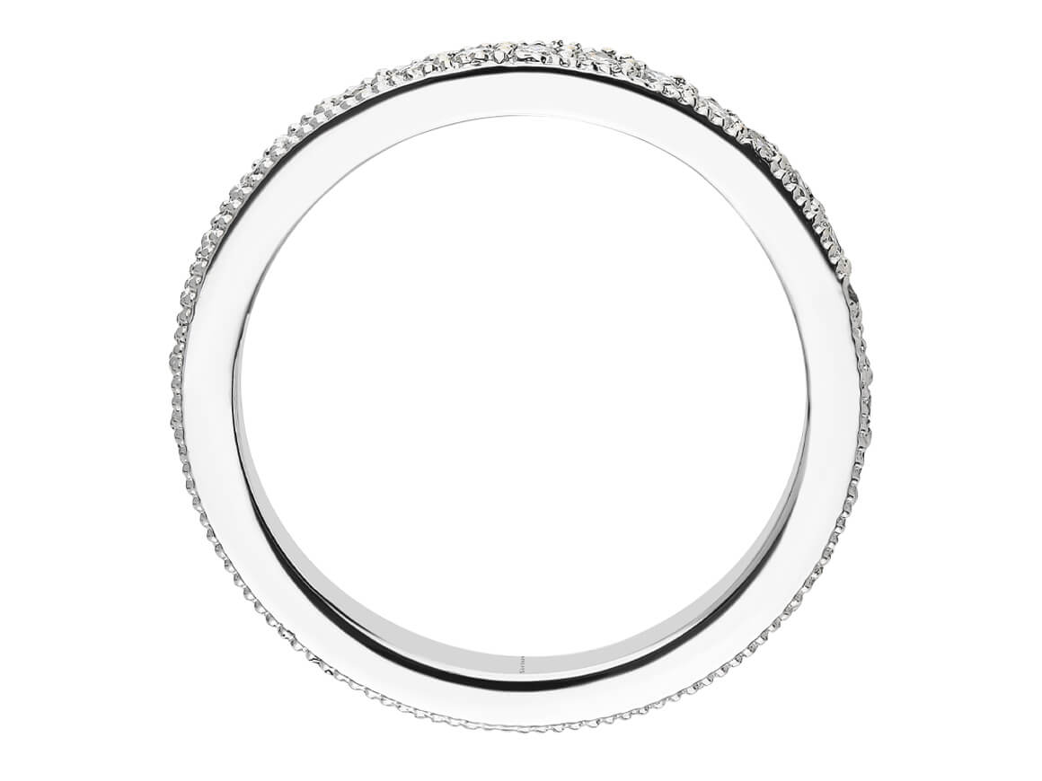 Laboratuvar üretimi elmaslarla şık Beyaz Altın Tamtur yüzük – 14 ayar, 0,64 karat – Rosy Lab Diamonds’tan kaliteli Mücevher